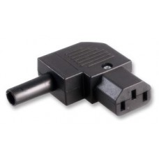 Black Mains 90 Degree IEC C13 Power Plug